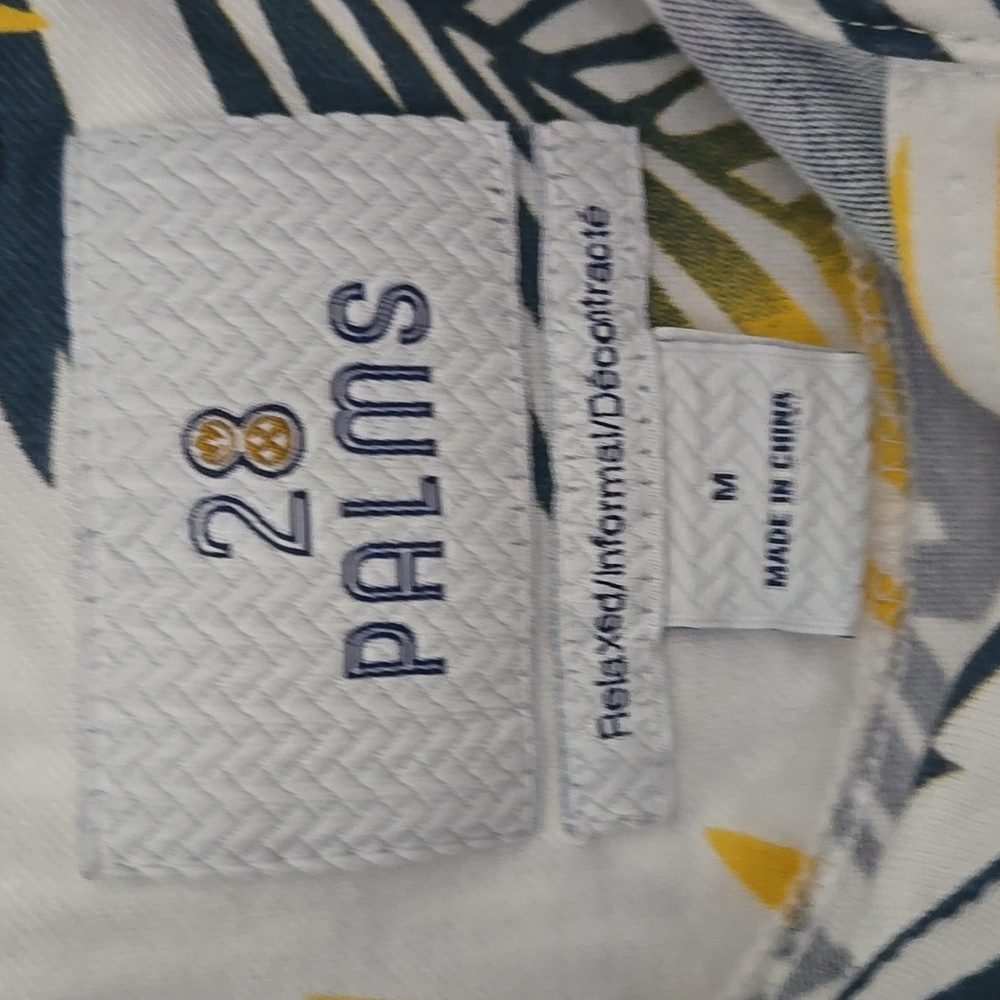 28 PALMS Tropical Print Shirt - Yellow and Blue - Picture 4 of 9